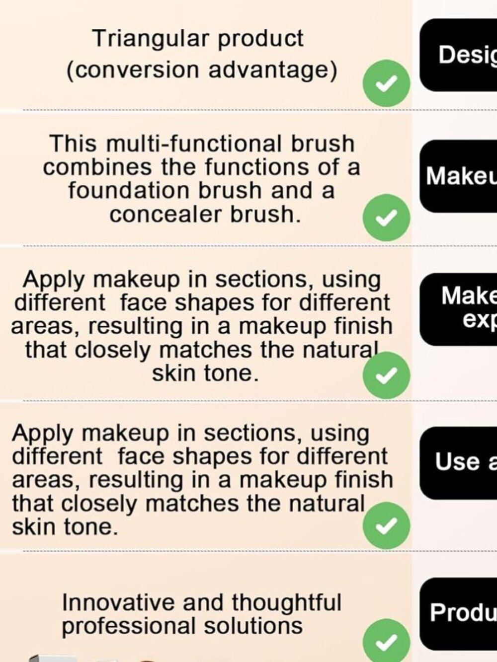 Color-Changing Foundation Stick with Brush, 2-in-1 Makeup & Concealer, Natural - Picture 3 of 4